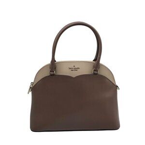 Kate Spade Neutral Colorblock Leather Payton Dome Satchel